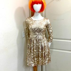 GB lace and sequined skater dress